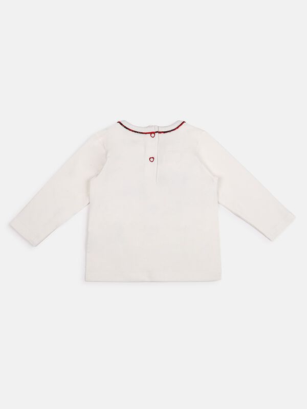 White Printed T-Shirt With Teddy Graphic  image number 1